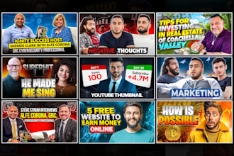 design attractive clickbait viral youtube video thumbnail