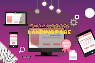 design a high conversion  landing page on wordpress