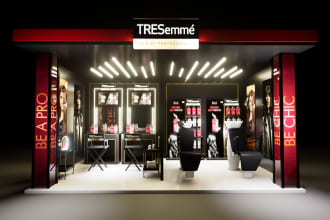 do 3d saloon, spa, barber shop , booth, stand, kiosk design