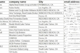 collect canada real estate agents realtors email list