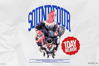 create anime clothing design tshirt streetwear illustration