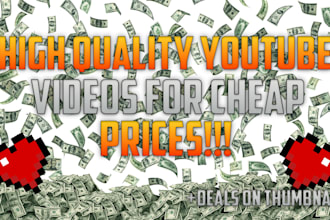 edit any gaming youtube video at cheap prices