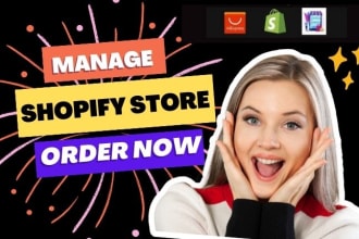 manage shopify store, product research, product upload, virtual assistant