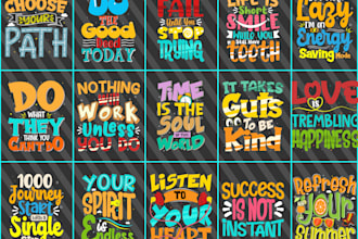 do hand drawn typography lettering t shirt and logo design for etsy, MBA and pod