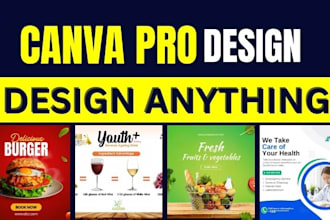 design eye catching posts banners thumbnails feed or anything using canva pro