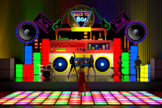 create any type of event 3d stage design