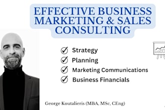 be your consultant for business, marketing, and sales success