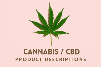write cannabis and cbd product descriptions with SEO