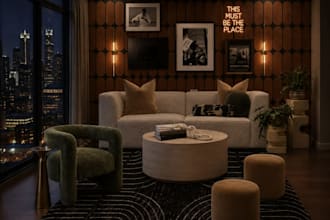 create an interior design moodboard with shopping links