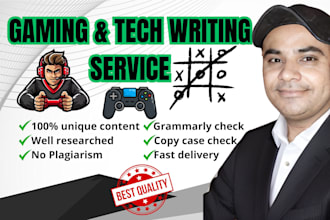write engaging SEO gaming articles and blog posts for video games