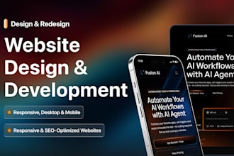 design develop a responsive website, web app or landing page