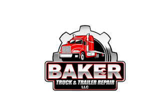 design a tough and rugged better logo for baker truck trailer repair
