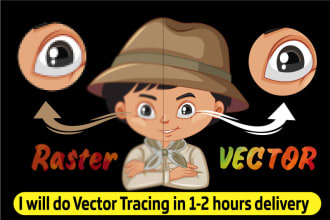 do vector tracing, redraw image, convert logo to vector, any font quickly