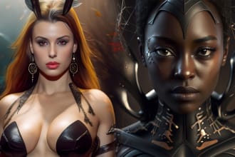 create ai generated realistic original characters design portraits