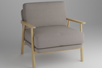 make realistic furniture 3d model using blender