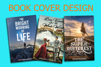 do book cover or ebook cover with back and spine