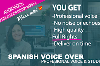 provide record professional audiobook voice over