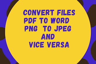 perfectly convert pdf files to word and excel, jpeg to png and vice versa