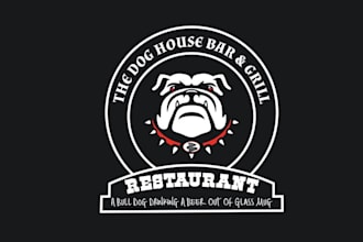 design worthy dog house bar grill logo