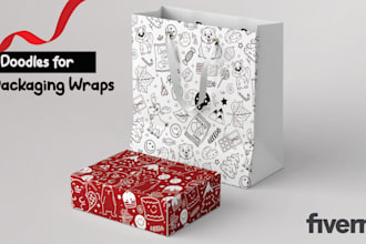 draw custom doodles for product packaging and wraps