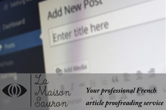 proofread and correct your french article or blog post