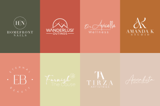 design a cosmetics or beauty brand logo in this style