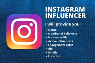 research and find best instagram influencer research