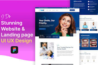 do appealing website, landing page ui ux design in figma,