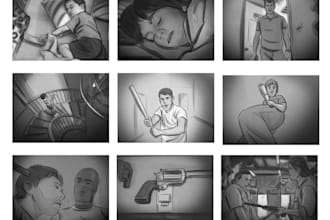 Best Price!  draw storyboarding, for story animation, comics and films