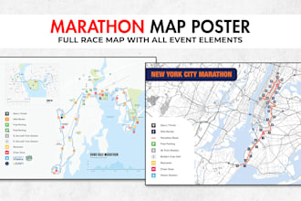 design custom marathon map poster
