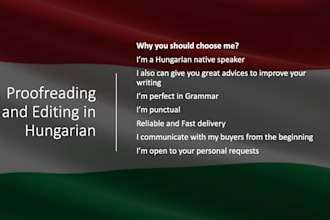 proofread, edit your hungarian document, text