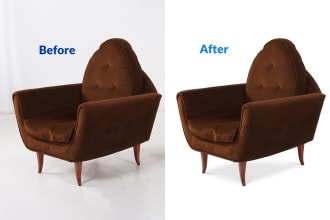 touch up cutout or white bg with create a natural shadow