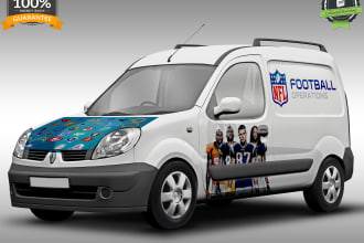 create premium car wrap, van wrap, truck wrap or any motor wrap design for you