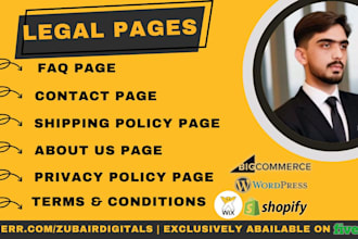 write legal pages for your shopify website ecommerce website