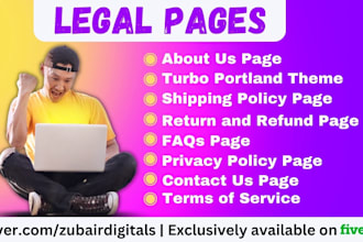 write legal pages for your shopify website ecommerce website