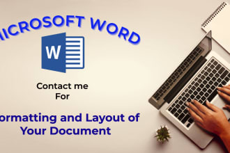 do ms word document formatting, layout and redesign professionally