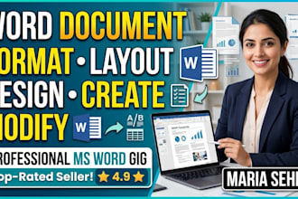 do microsoft word document formatting, layout and redesign