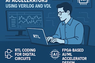 develop fpga based digital systems, ai accelerators using verilog and vhdl