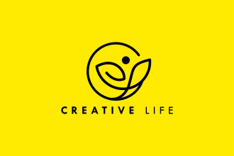 create flat modern minimalist luxury company logo design