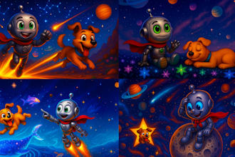 generate consistent ai character images for a story book