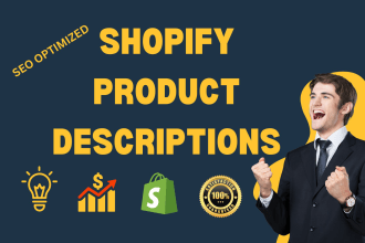 write SEO optimized shopify product descriptions