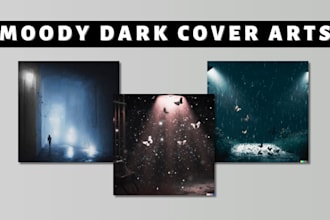 create emotional dark album artwork for your music