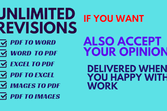 convert PDF to word, excel, powerpoint and word to PDF