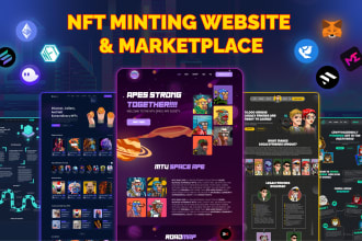 design and develop nft minting website, nft landing page design, nft marketplace