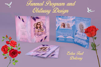 do event, party, church, funeral flyer and program within 3hrs