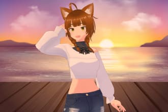 do an anime 3d vtuber or vchat model using vroid and blender