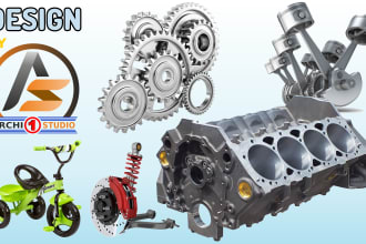 do 3d product design and 3d cad modeling