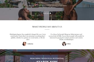 design onlyfans agency website, smma website and marketing agency website