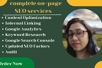provide complete on page SEO services for your website