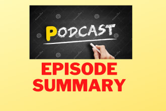 create podcast episode summary